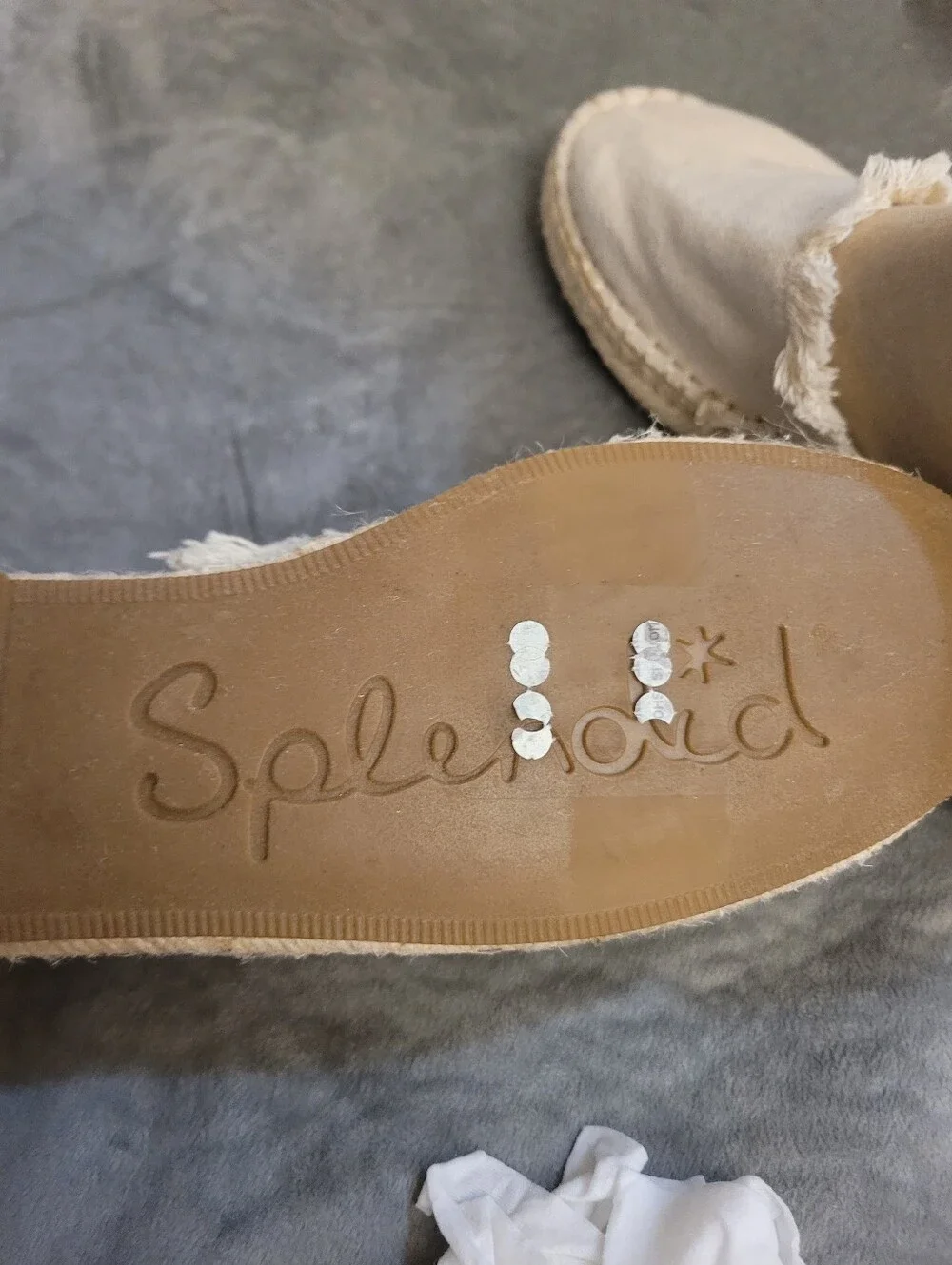 Splendid, Beige Canvas Fringe Espadrille Slip-On - Women